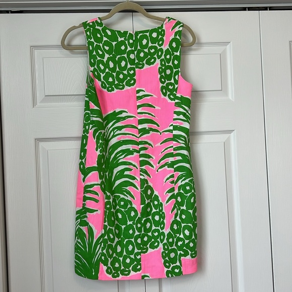Lilly Pulitzer Tropical Green and Pink Midi Dress. - Picture 5 of 6